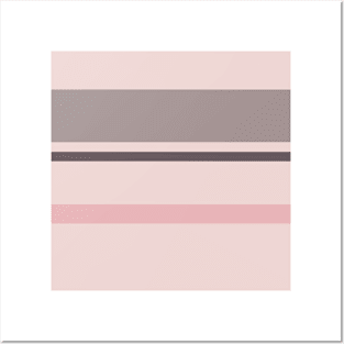 A beautiful integration of Dirty Purple, Spanish Gray, Lotion Pink and Soft Pink stripes. Posters and Art